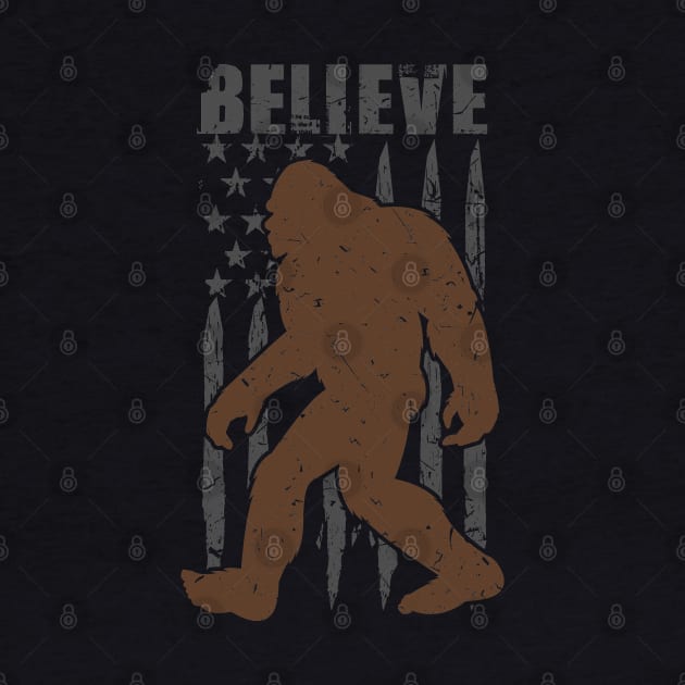 Bigfoot American Flag by Tesszero